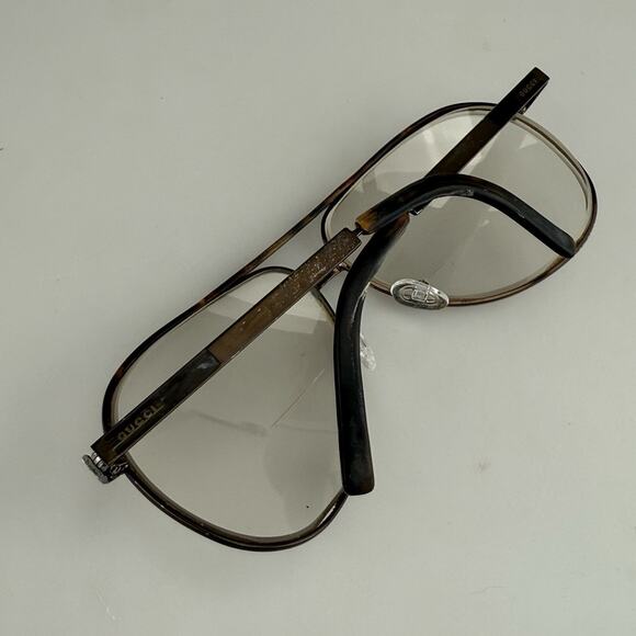 Vintage Gucci Eyeglass Frames Only mod. GG1827 BND5U Aviator Made In Italy - Picture 8 of 13